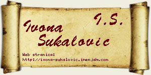 Ivona Šukalović vizit kartica